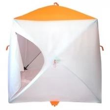Палатка МrFisher 200, цвет белый/оранжевый, в упаковке, без чехла Пингвин 4526964 .